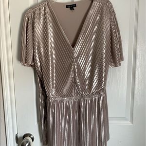 Lane Bryant Shiny Gold Shirt Blouse 22/24